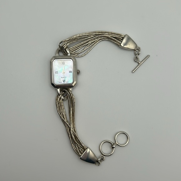 Ecclissi Liquid Sterling Silver Watch With Mother of Pearl Face - Picture 2 of 5